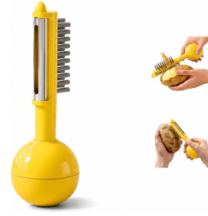 3 In 1 Multifunctional Vegetable Fruit Peeler Brush
