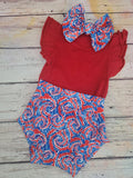 4th of July Tie Dye bummie Set
