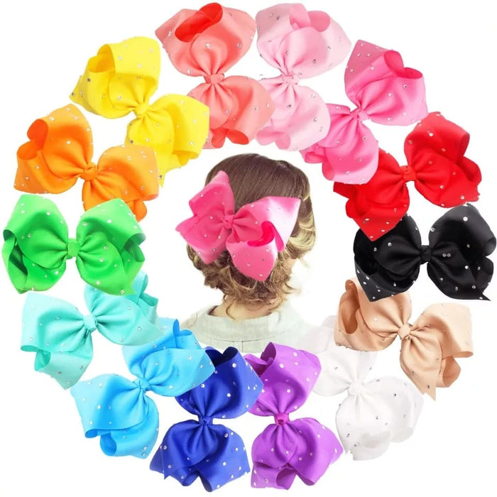 8 Ich Rhinestone Bows