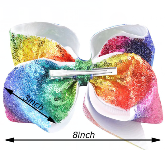 8 inch sequin bow