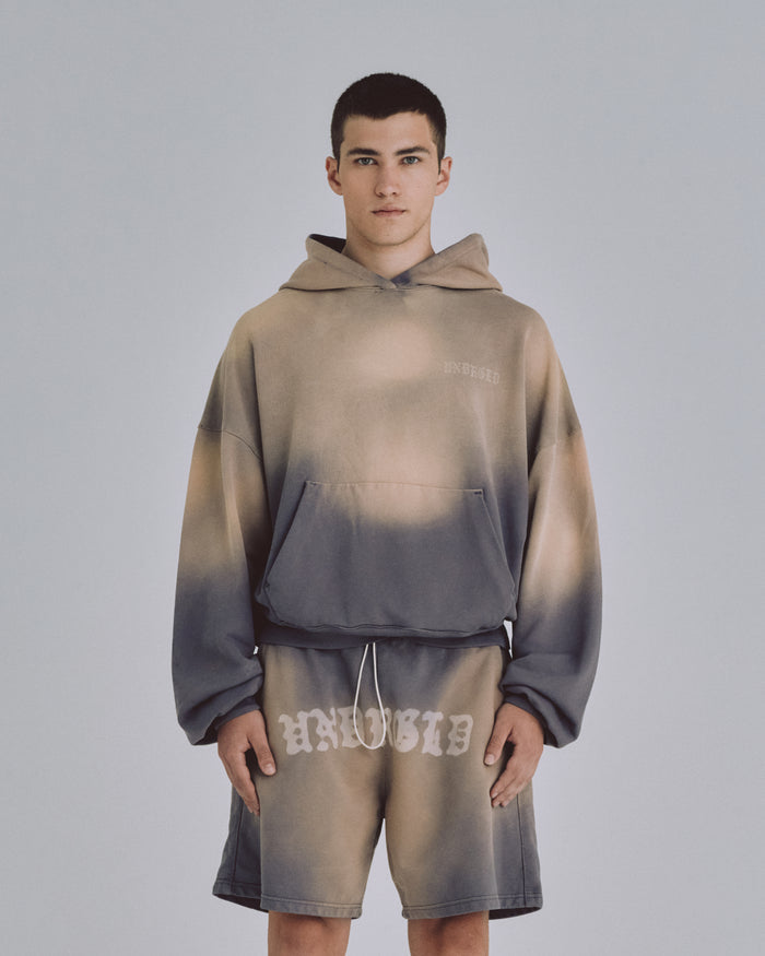 94' Fragments Boxy Fit Hoodie Dirty Brown