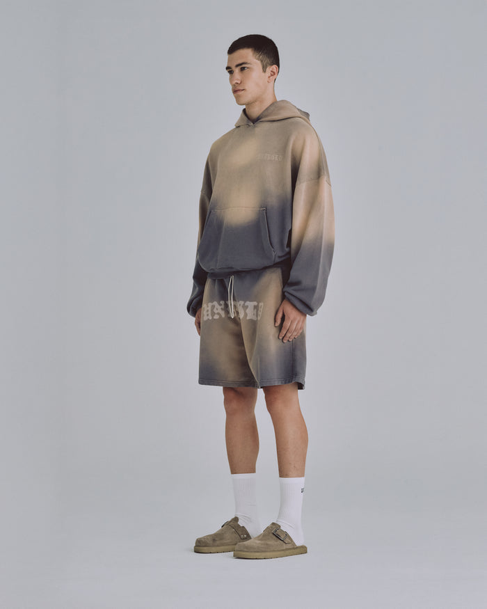 94' Fragments Boxy Fit Hoodie Dirty Brown