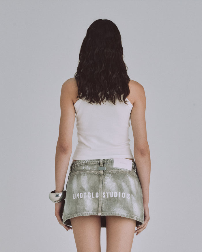 94' Gothic U Halter Tank Top White