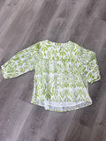 Green floral button down