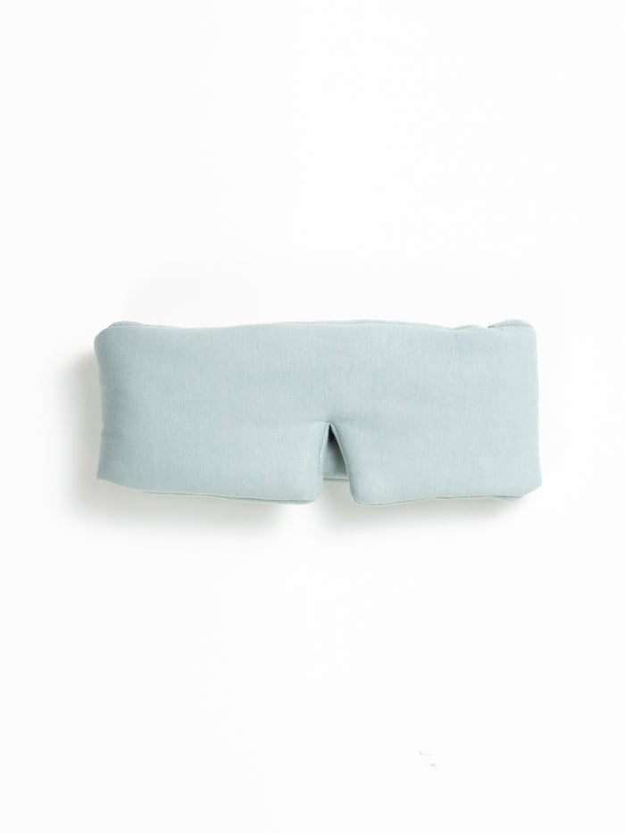 The Cozy Earth Adjustable Bamboo Sleep Mask in Brook is pictured on a white background. |Color:Brook