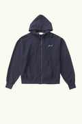 Anders Cotton Logo Zip Hoodie