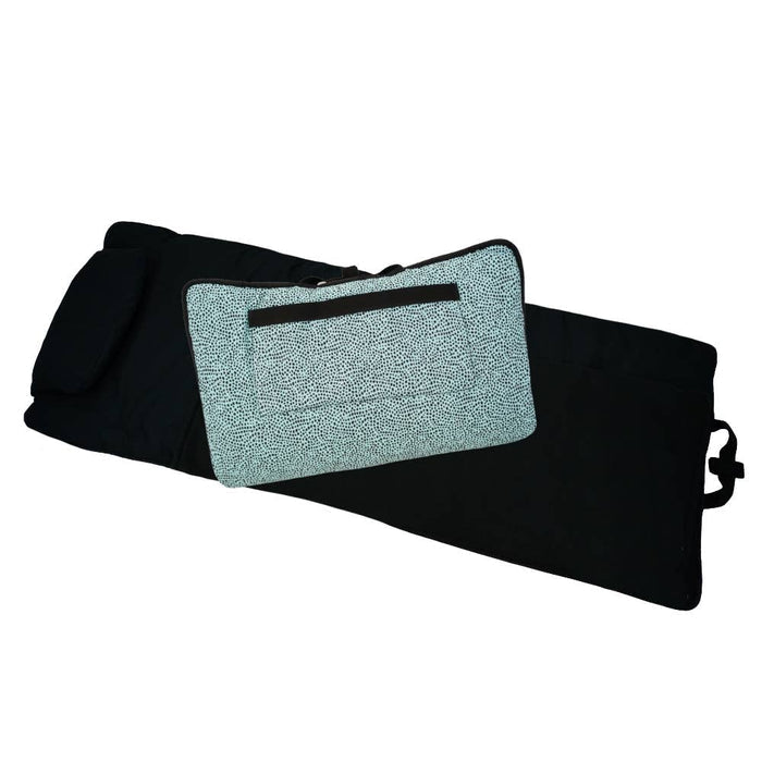 Aqua Cheetah Seersucker Nap Roll | Mint