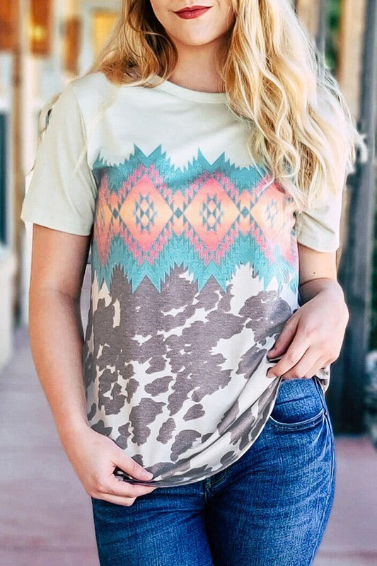 Aztec Cow Top