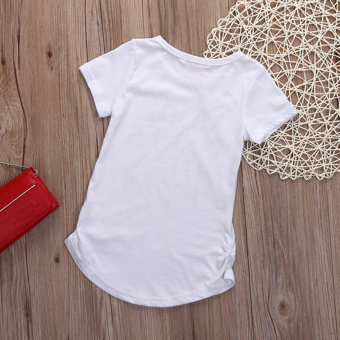Baby Girls Summer Fashion Cotton Short Sleeve T-shirt