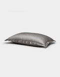 A single Cozy Earth Bamboo Quilted Sham in gray with a subtle star pattern is displayed on a plain white background.|Color:Charcoal
