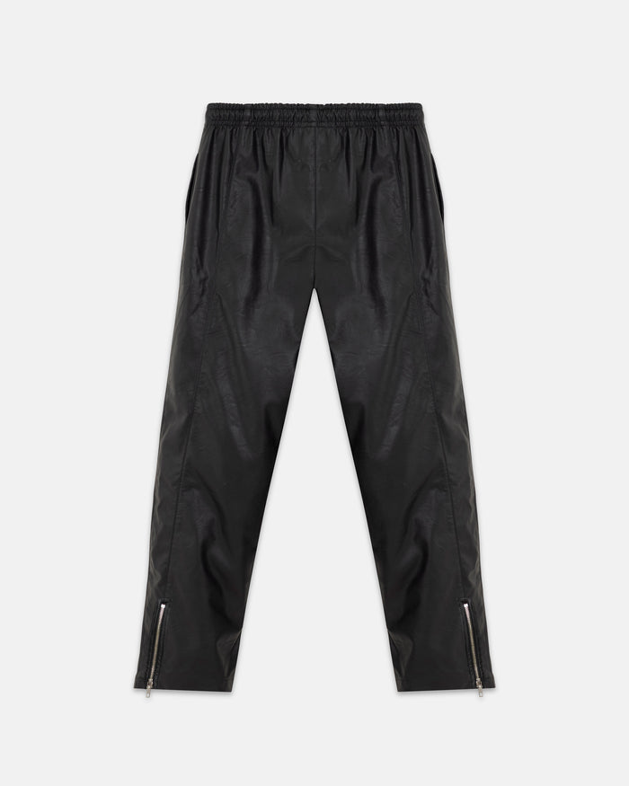 Basics Synthetic Straight Pants Black