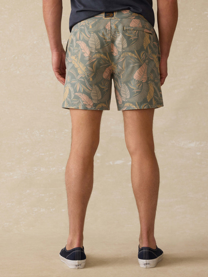 | Biarritz Boardshort - Valley Sunwashed Leaves | Faherty Brand