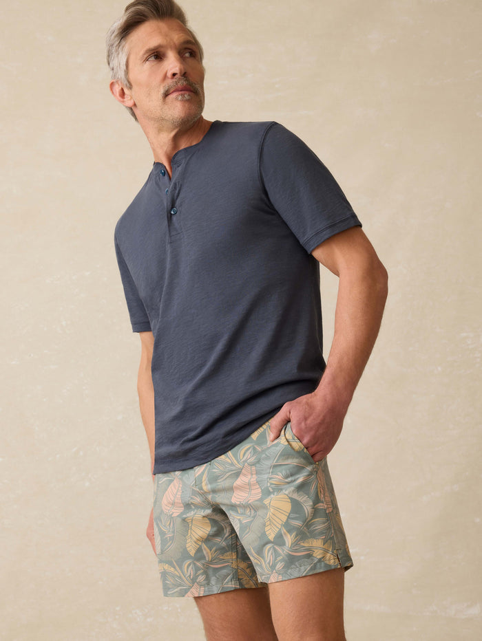 | Biarritz Boardshort - Valley Sunwashed Leaves | Faherty Brand