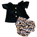 Black top w/leop bummies 2pc
