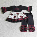 Black/Buffalo Plaid Moose/Bear 2PC