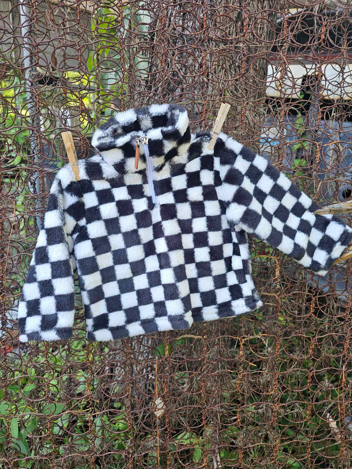 Blk/Wht Checkered Sherpa