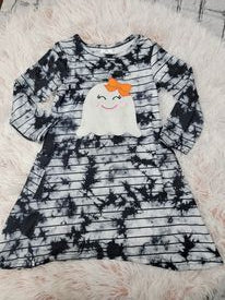 Blk/Wht Tie Dye Ghost Dress