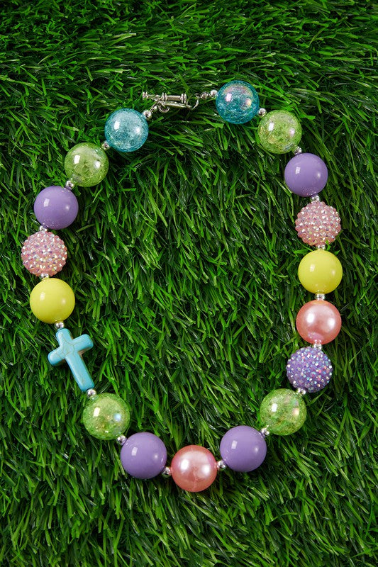 Blue Cross Necklace