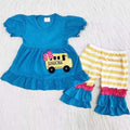 Blue/yellow School bus set