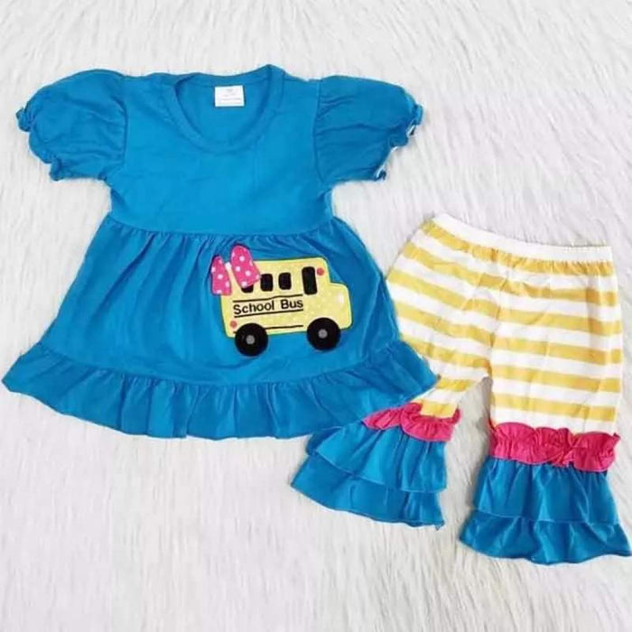 Blue/yellow School bus set