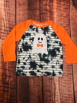 Boys Blk/White/Orange Ghost Shirt