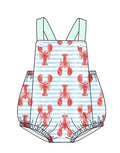 Boys Crawfish/Striped Romper