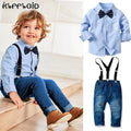 Boy's Denim Suspender Set 30
