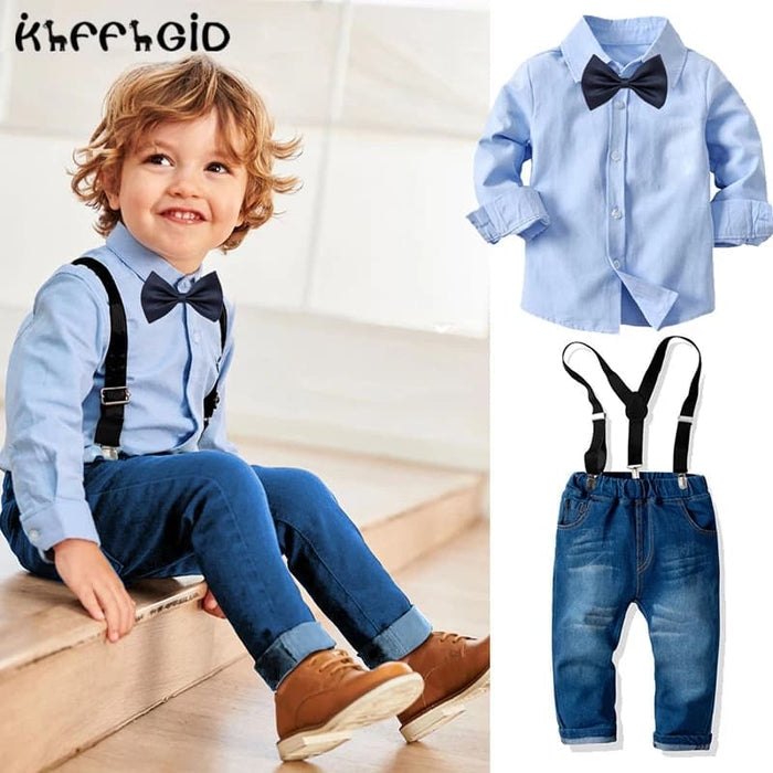 Boy's Denim Suspender Set 30