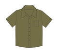 Boys Dk Olive Button up
