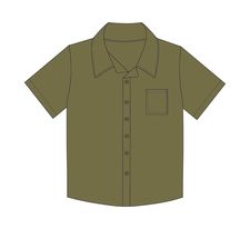 Boys Dk Olive Button up