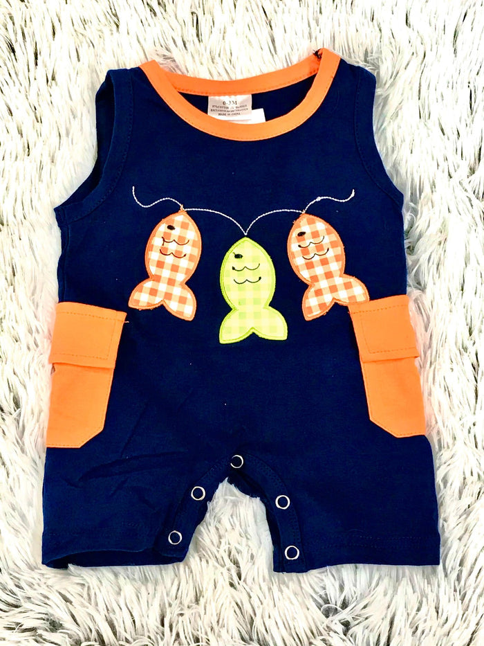 Boys Fish Romper