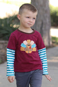 Boys Maroon turkey Shirt