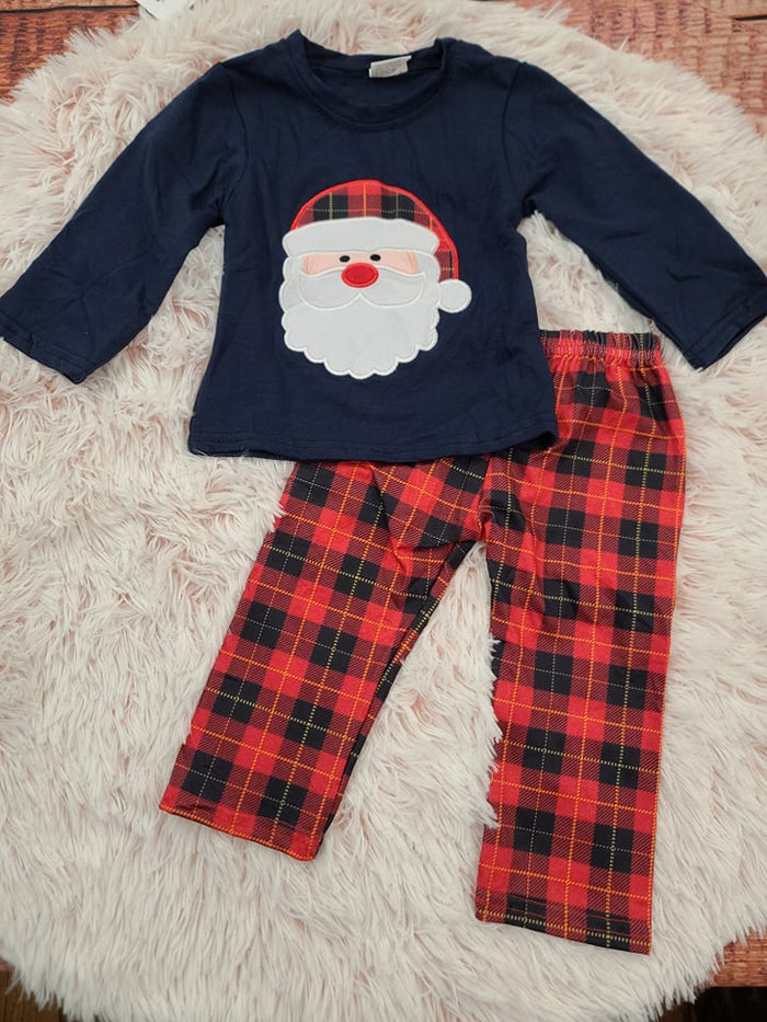 Boys Navy Santa 2pc