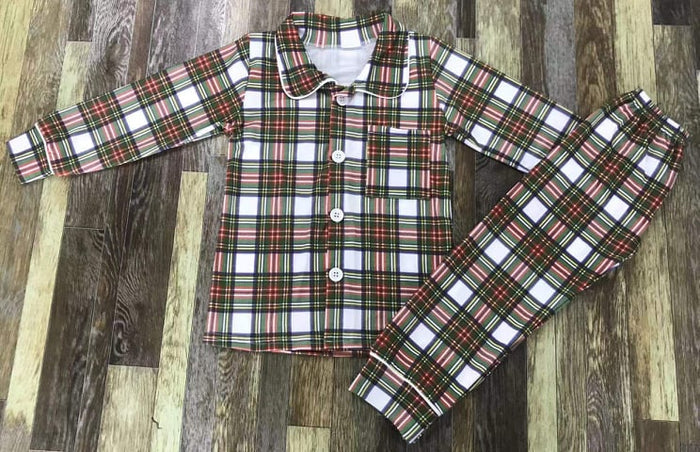 Boy's Plaid Christmas Pjs