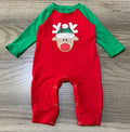Boys Red Reindeer Romper