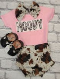 Brown Cow Bummie and Bow Set