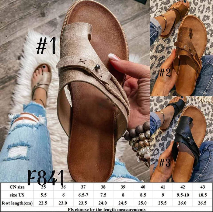 Brown over the toe Sandal