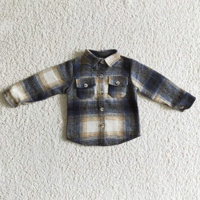 Brown/Navy Plaid Flannel