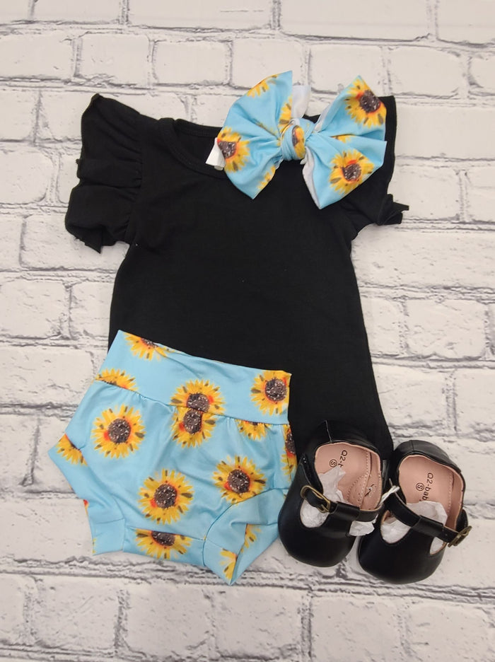Bummie Set Blue Sunflower