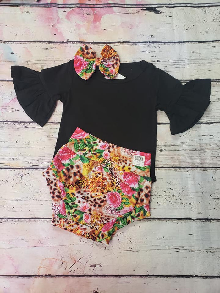 Bummie Set Floral Leopard