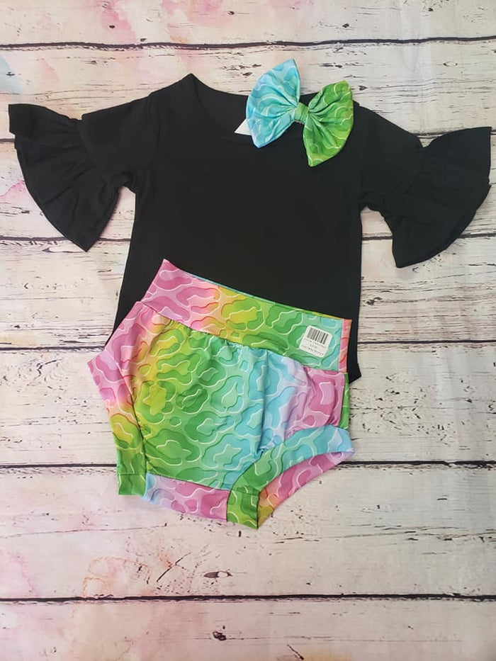 Bummie Set Rainbow Leopard