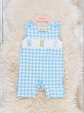 Bunny Lineup Gingham Smocked Johnny