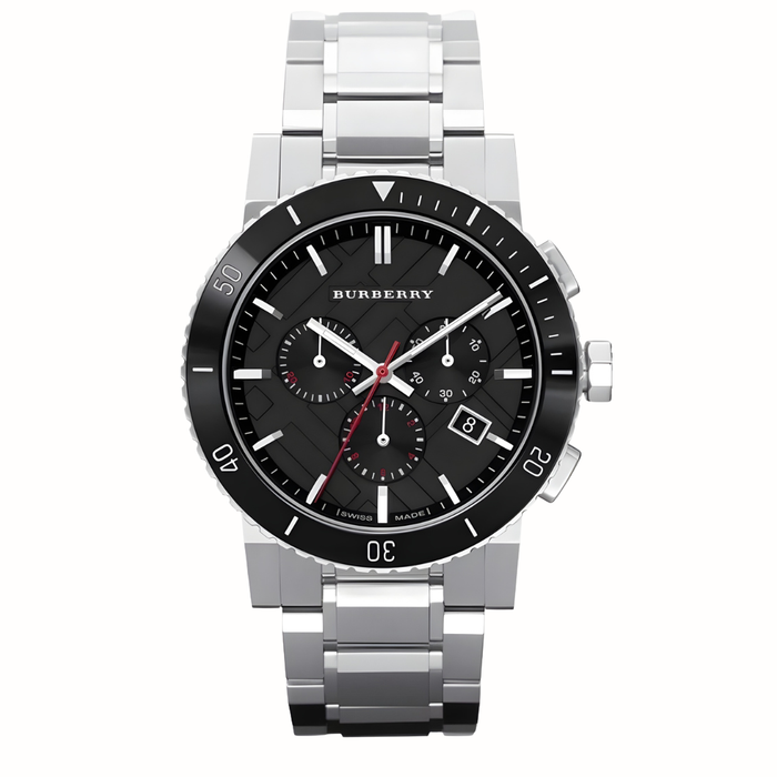 Burberry BU9380 The City Men's Silver & Black Dial Watch