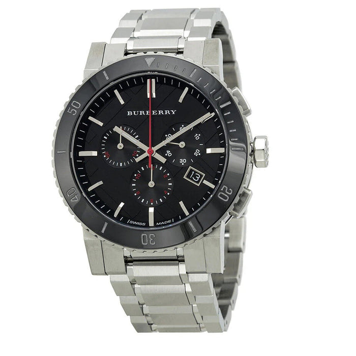 Burberry BU9380 The City Men's Silver & Black Dial Watch