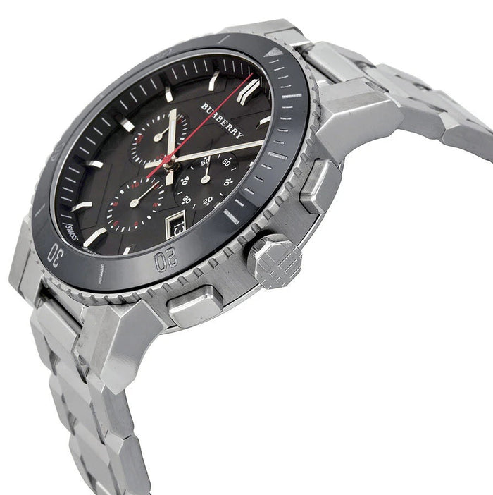Burberry BU9380 The City Men's Silver & Black Dial Watch