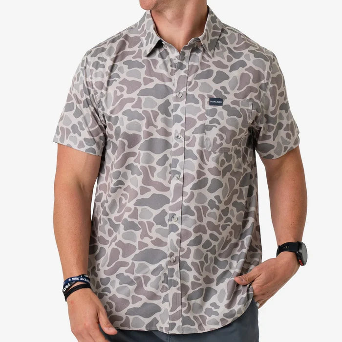 Burlebo Performance Button Up - Classic Deer Camo