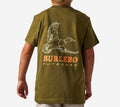 Burlebo youth ss tee - duck wild - hunter green