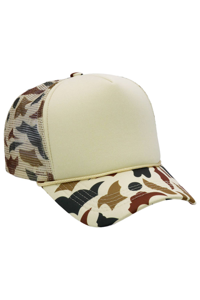 Camouflage Five Panel Foam Trucker Hat