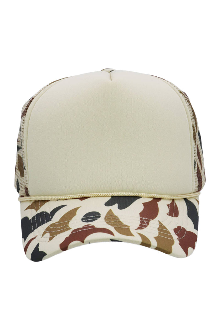Camouflage Five Panel Foam Trucker Hat