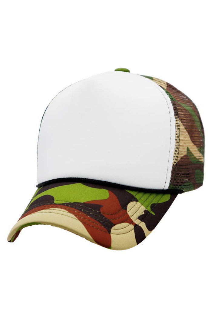 Camouflage Five Panel Foam Trucker Hat